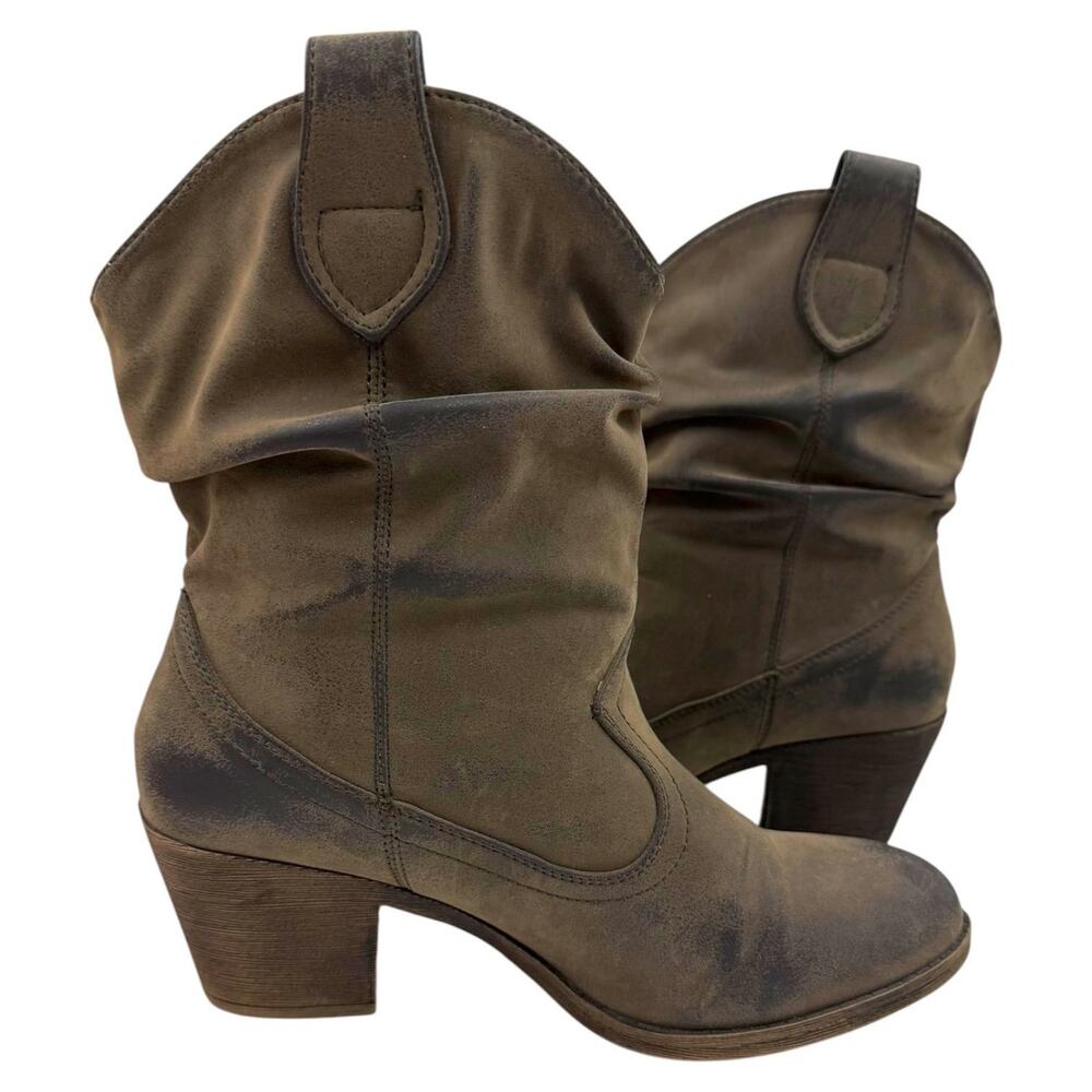 Rocket Dog Sheriff
 Faux Leather Slouchy Cowboy Boots 9 Western Cowgirl Boho